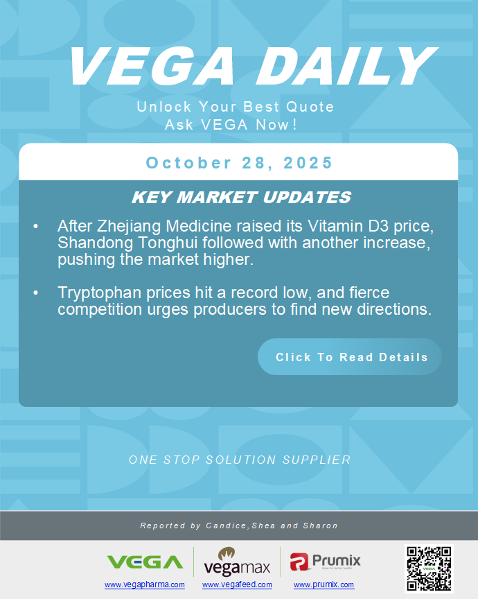 VEGA Daily Dated on October 28th 2025 Vitamin Amino Acid APl Food Additives.png